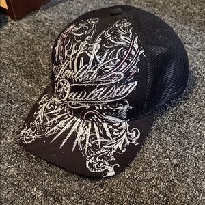 Harley-Davidson Black and White Graphic Hat